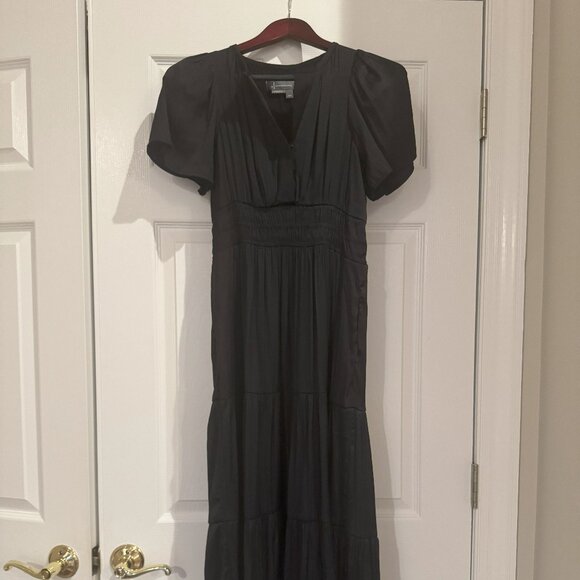 Anthropologie's Somerset Maxi Dress - The Lumensilk Edition Black Size XSP - Picture 3 of 8